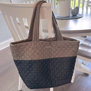 Genuine MZ Wallace Metro Tote,Large. Two tone: brown and black. Beautiful bag!!